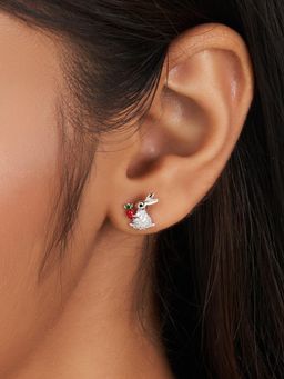 Nistra - 925 Sterling Silver Bunny Hop Studs Earrings