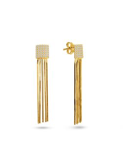 Nistra - 925 Sterling Silver Shower Dangle Earrings