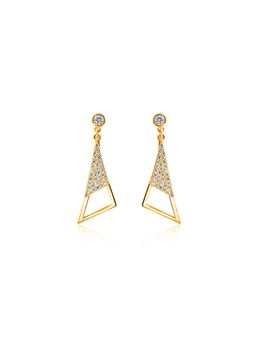 Nistra - 925 Sterling Silver Edgy Elegance Drop Earrings