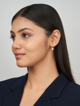 Nistra - 925 Sterling Silver Ninja Edge Earrings