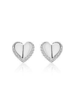 Nistra - 925 Sterling Silver Love Icons Studs Earrings