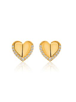 Nistra - 925 Sterling Silver Love Icons Studs Earrings