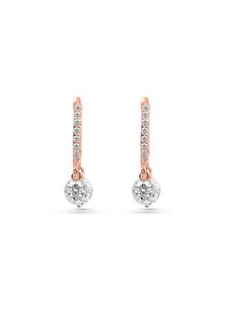 Nistra - 925 Sterling Silver Glimmering Huggies Earrings