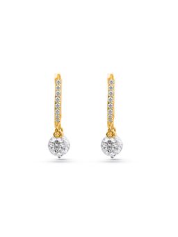 Nistra - 925 Sterling Silver Glimmering Huggies Earrings
