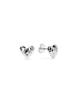Nistra - 925 Sterling Silver Size less Love Studs Earrings