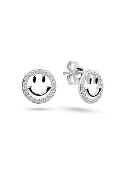 Nistra - 925 Sterling Silver Good Vibes Earrings