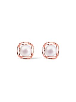 Nistra - 925 Sterling Silver Pearl Moonlit Reflection Earrings