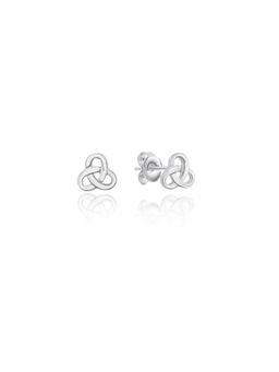 Nistra - 925 Sterling Silver Trinity Knot Celtic Earrings