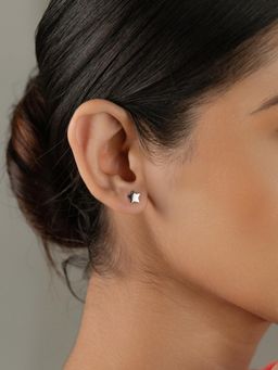 Nistra - 925 Sterling Silver Twilight Twinkle Stars Earrings