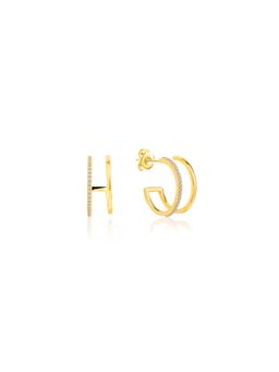 Nistra - 925 Sterling Silver Boss Babe Hoops Earrings