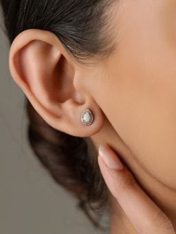 Nistra - 925 Sterling Silver Created Opal Luxury Opulence Earrings