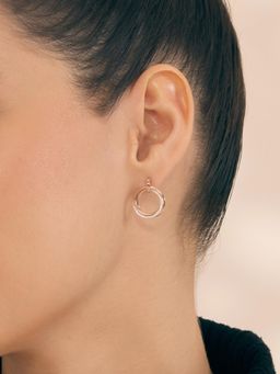 Nistra - 925 Sterling Silver Classy Duo Drop Earrings