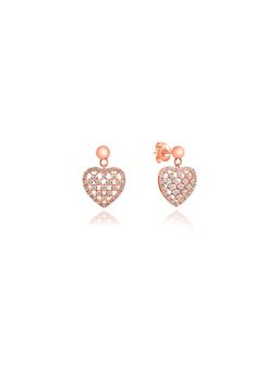 Nistra - 925 Sterling Silver Shinebright Love Drop Earrings