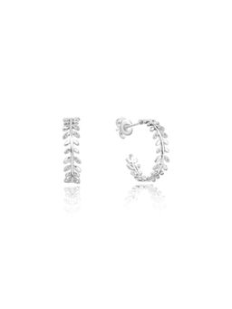 Nistra - 925 Sterling Silver Earth Goddess Hoops Earrings