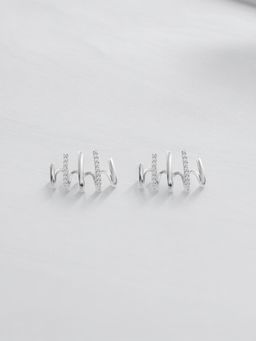 Nistra - 925 Sterling Silver Perfection Classy Studs Earrings