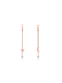 Nistra - 925 Sterling Silver Fairytale Sky Danglers Drop Earrings