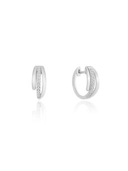 Nistra - 925 Sterling Silver Dazzling Dancefloor Earrings