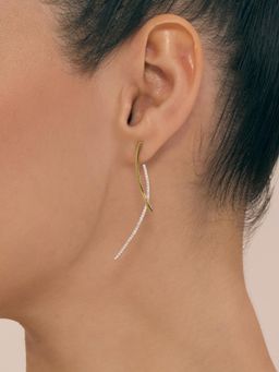 Nistra - 925 Sterling Silver Electrifying Charm Drop Earrings