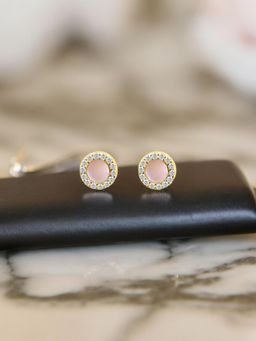 Nistra - 925 Sterling Silver Playful Studs Earrings