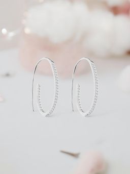 Nistra - 925 Sterling Silver Stellar Heist Hoops Earrings