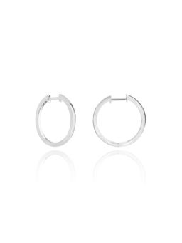 Nistra - 925 Sterling Silver Pure Essence Hoops Earrings