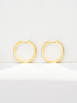 Nistra - 925 Sterling Silver Pure Essence Hoops Earrings
