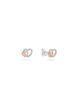 Nistra - 925 Sterling Silver Heartfelt Sparkle Earrings