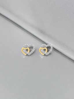 Nistra - 925 Sterling Silver Heartfelt Sparkle Earrings