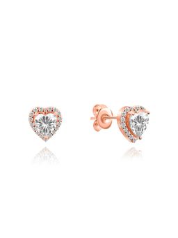 Nistra - 925 Sterling Silver Whispered Affection Stud Earrings
