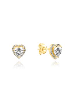 Nistra - 925 Sterling Silver Whispered Affection Stud Earrings