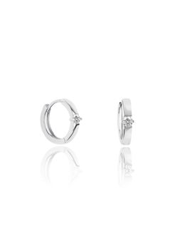 Nistra - 925 Sterling Silver Sleek Flair Earrings
