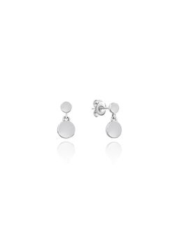 Nistra - 925 Sterling Silver Classy Companion Drop Earrings