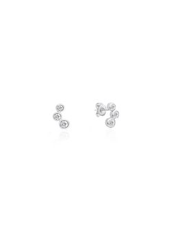 Nistra - 925 Sterling Silver Modern Classy Studs Earrings