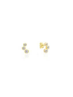 Nistra - 925 Sterling Silver Modern Classy Studs Earrings