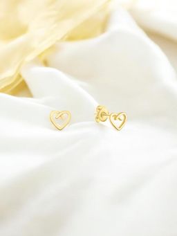 Nistra - 925 Sterling Silver Love Forever Studs Earrings
