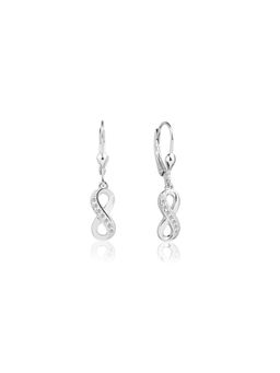 Nistra - 925 Sterling Silver Infinitely Chic Danglers Earrings