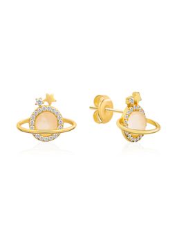 Nistra - 925 Sterling Silver Shell Mini Cosmic Charm Studs