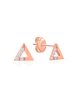 Nistra - 925 Sterling Silver Tiny Triangle Studs Earrings