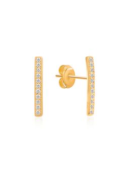 Nistra - 925 Sterling Silver Slim Spark Studs Earrings