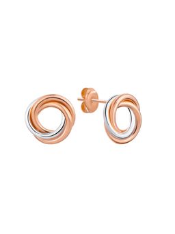 Nistra - 925 Sterling Silver Mini Dual Charm Studs Earrings