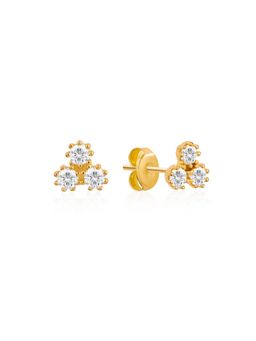 Nistra - 925 Sterling Silver Tiny Spark Studs Earrings