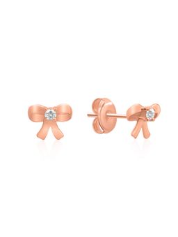 Nistra - 925 Sterling Silver Tiny Twinkle Bow Studs Earrings