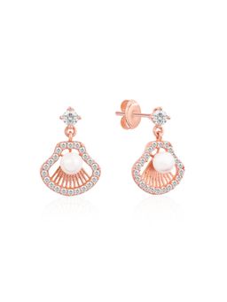 Nistra - 925 Sterling Silver Pearl Mini Treasure Drop Earrings