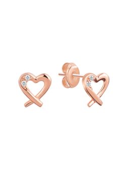 Nistra - 925 Sterling Silver Adorable Tiny Heart Studs Earrings