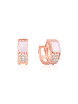 Nistra - 925 Sterling Silver Opal Luxe Sparkle Huggies