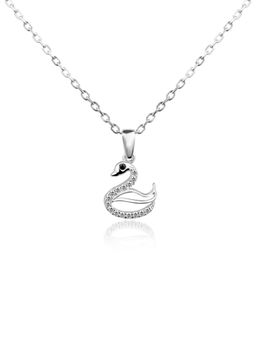 Nistra - 925 Sterling Silver Swan Necklace (Adjustable)