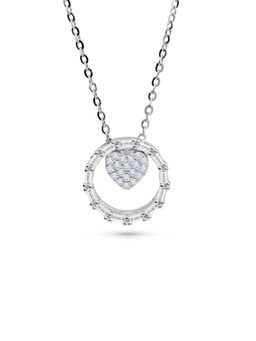 Nistra - 925 Sterling Silver Love Frame Necklace (Adjustable)