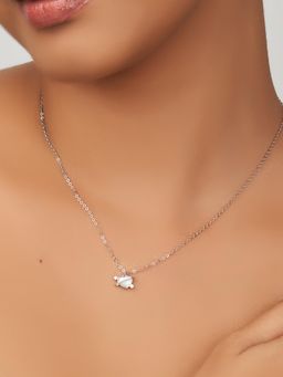 Nistra - 925 Sterling Silver Lovestruck Orbit Necklace (Adjustable)