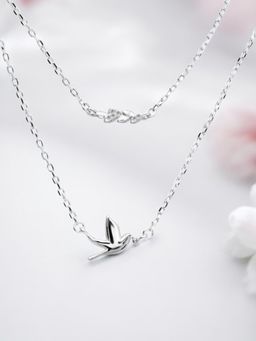 Nistra - 925 Sterling Silver Nature's Drape Necklace (Adjustable)