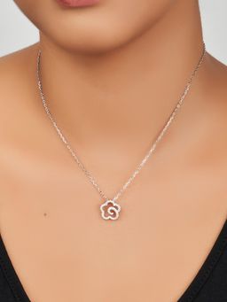Nistra - 925 Sterling Silver Floral Necklace (Adjustable)